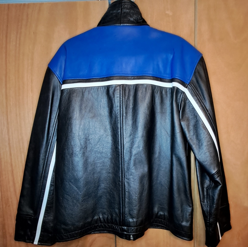 VTG Leather Jkt Mens | PEPSI Gen Next Black & Blue Moto | Collector's Item